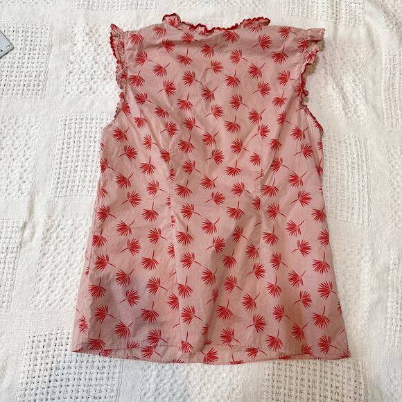 Boden 6 Laurie ruffle trim tassel tie front lightweight blouse TS 2638 - Picture 8 of 10